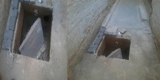 استنفار بدوار أولاد يحيى بتسلطانت عقب سقوط مسن في حفرة لأشغال الصرف الصحي