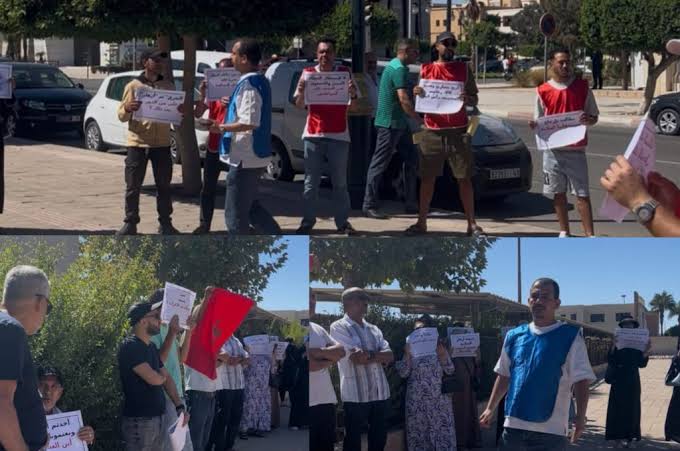 احتجاجات متضرري جمعية أزهار السكنية بوجدة للمطالبة باسترداد الأموال أمام قصر العدالة