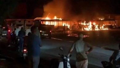 خسائر مادية فادحة إثر حريق مهول استهدف سوق باب عبد الوهاب بوجدة